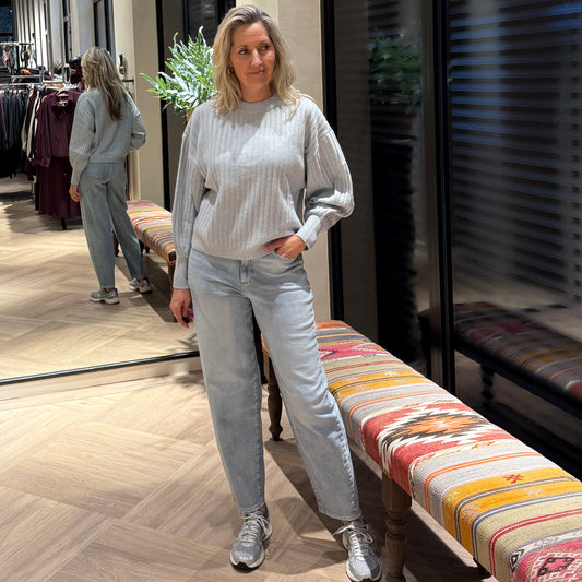 Yaya Sweater Long Sleeve Grijs - Peet kleding