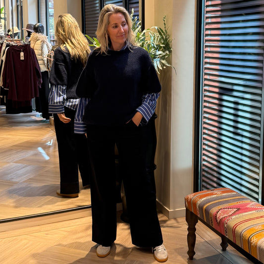 Triple Nine - Top Mary Alpaca Navy - Peet kleding