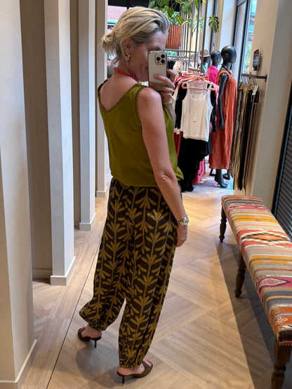 Broek Avalon Ballon Print Olijf