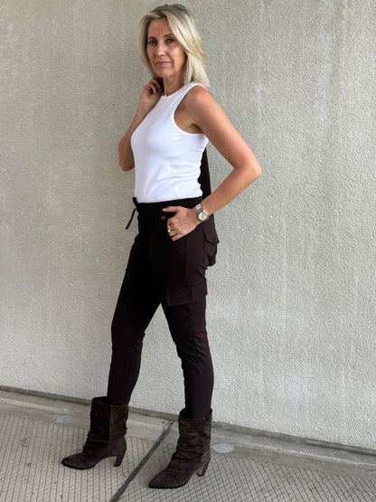 Triple Nine - Travel Broek Cargo Donkerbruin - 3001 - Peet kleding