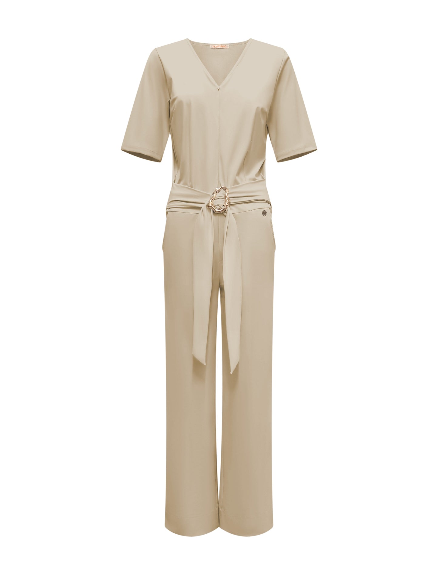 Triple Nine - Travel Jumpsuit Mila Beige - 51908 - Peet kleding
