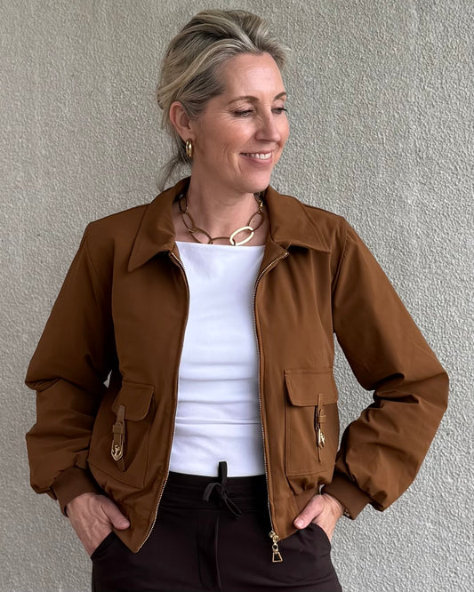 Triple Nine - Travel Jas Jolien Caramel - 92423 - Peet kleding