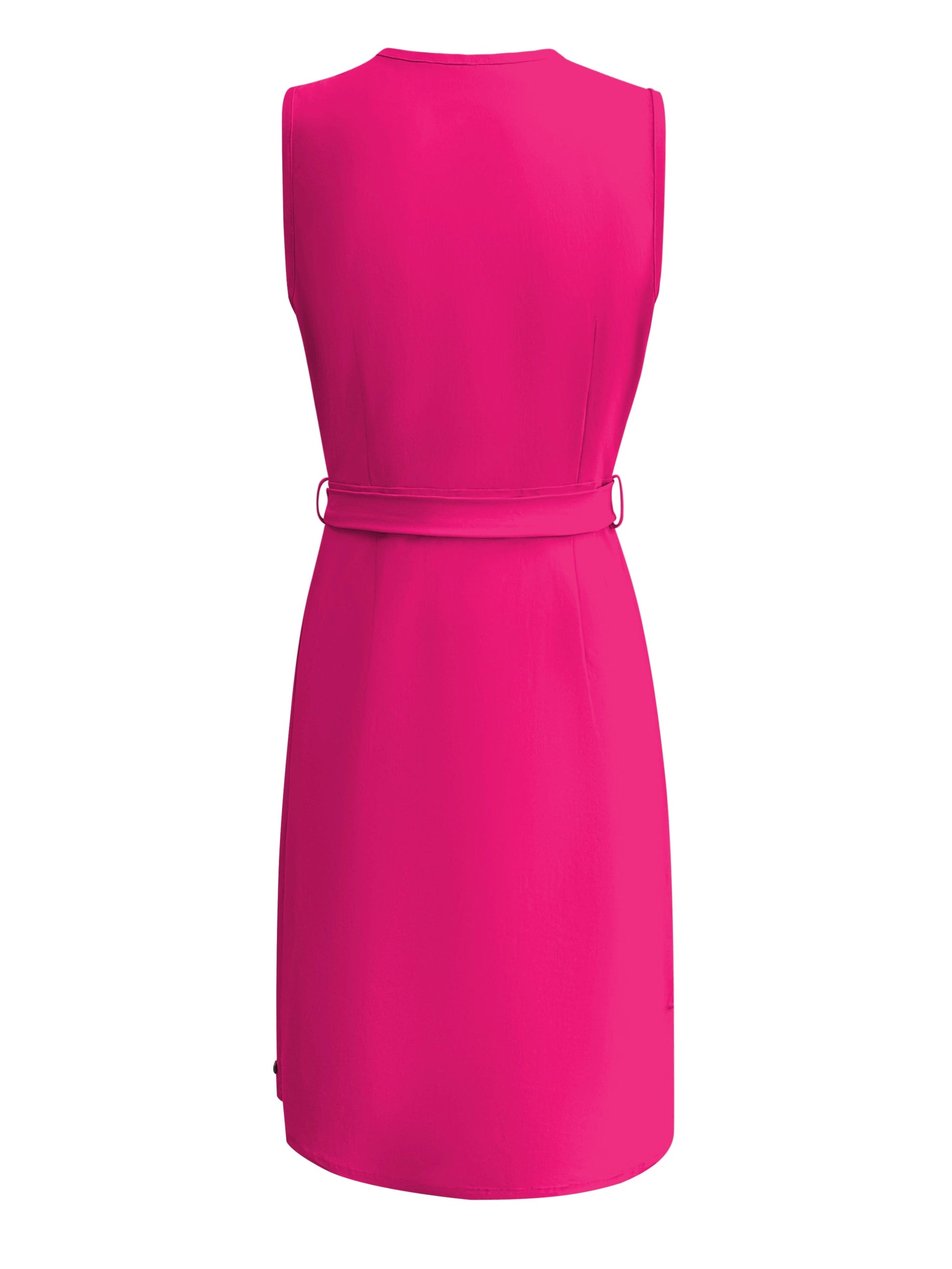 Triple Nine Travel Jurk Rosalie Fuchsia - 51820 - Peet kleding
