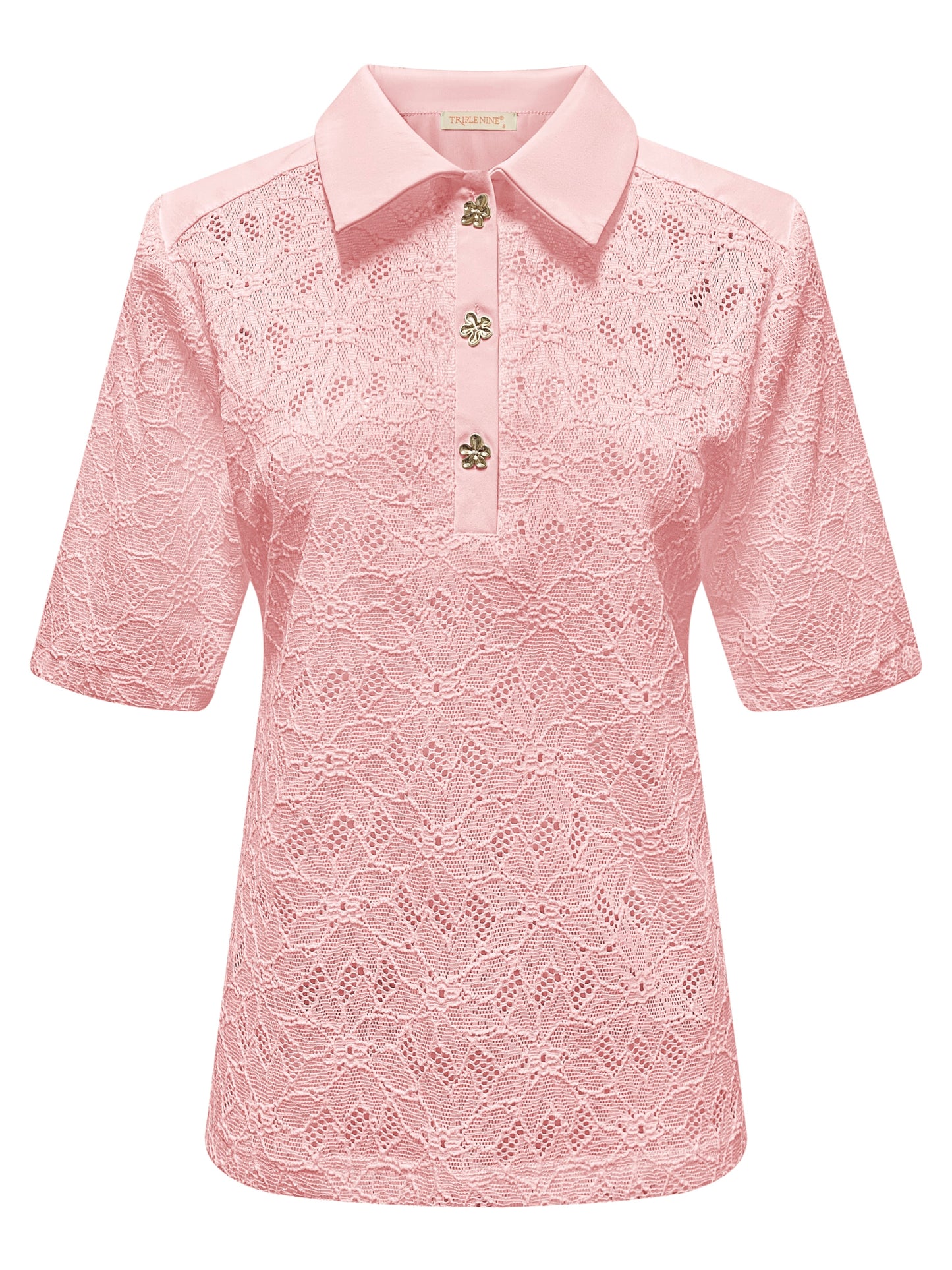 Triple Nine - Travel Top Merle Poederroze - 6948 - Peet kleding