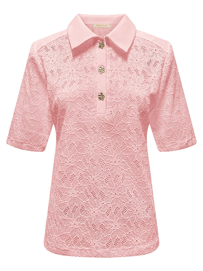 Triple Nine - Travel Top Merle Poederroze - 6948 - Peet kleding