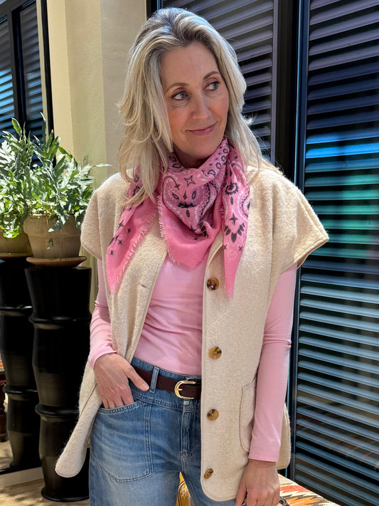 Azzurro Oversized Gilet Zand - Peet kleding