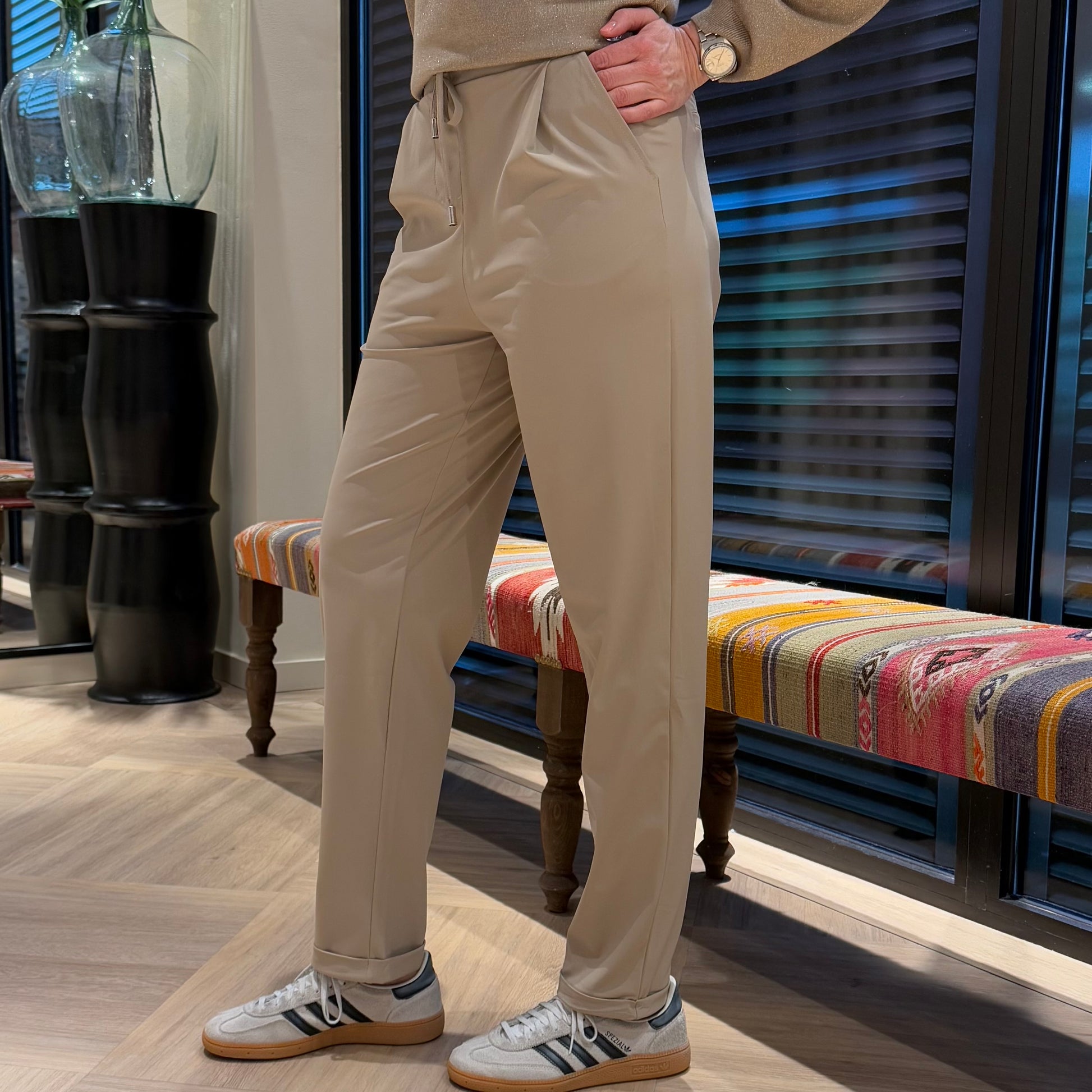 Lady Day Broek Stevie Taupe - Peet kleding