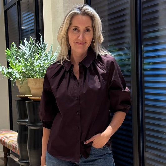 With Black Blouse Grazie Aubergine - Peet kleding