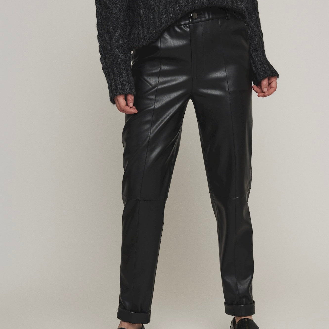 Rino & Pelle Desray Faux Leather Pants Black - Peet kleding