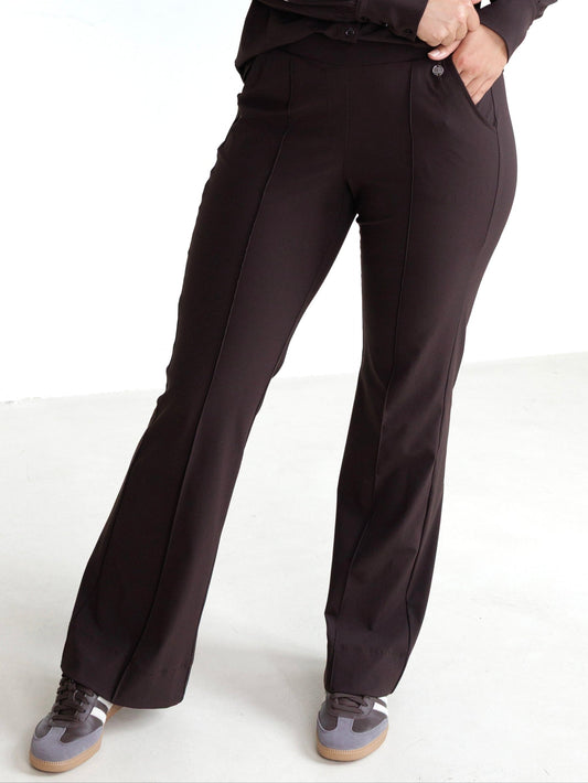 Travel Broek Fleur Donkerbruin - 2301 - Peet kleding