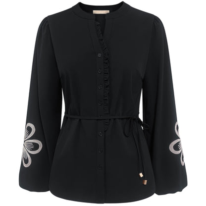 Triple Nine - Travel Blouse Simone Zwart - 5923 - Peet kleding