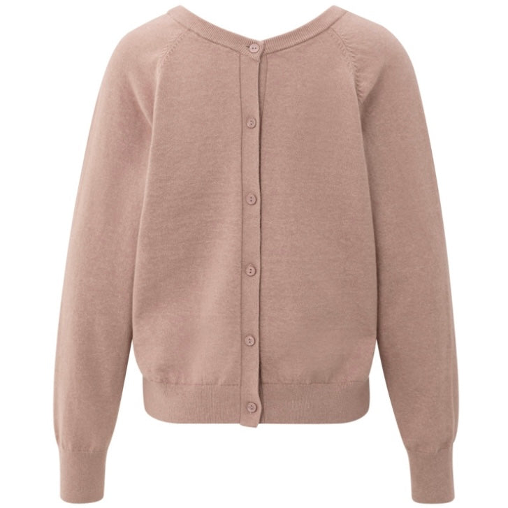 Yaya V-Hals Knopen Trui Roze - Peet kleding