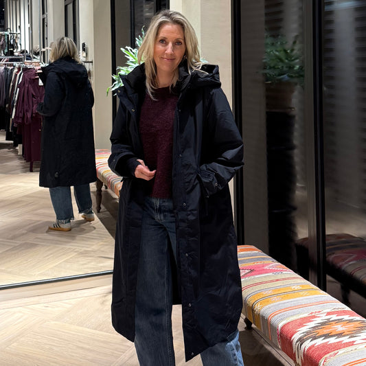 With Black Parka Jas Brooklyn Donkerblauw - Peet kleding