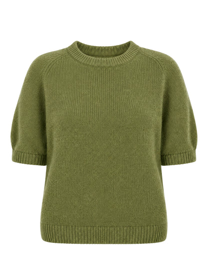 Triple Nine - Alpaca Top Levi Olijfgroen - Peet kleding