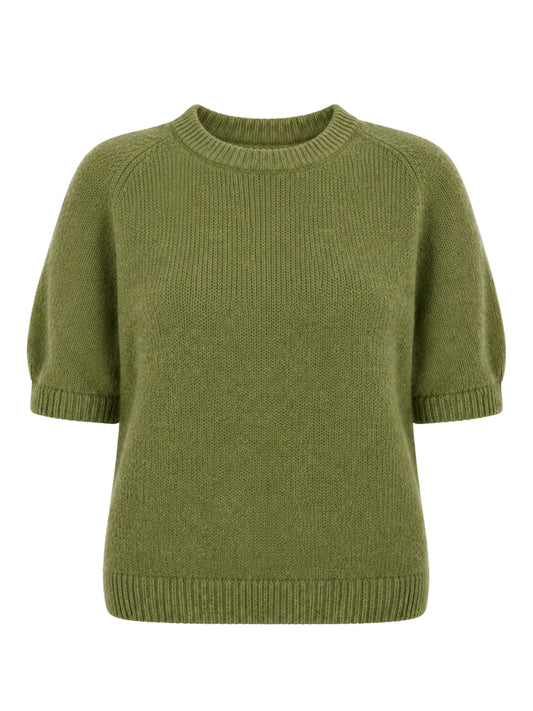 Triple Nine - Alpaca Top Levi Olijfgroen - Peet kleding