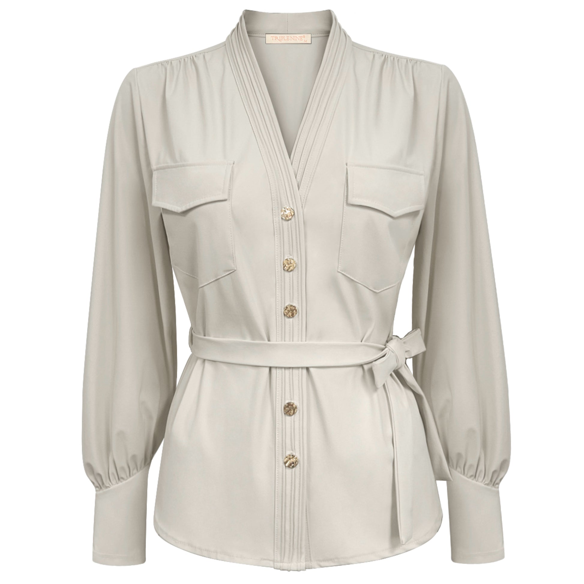 Triple Nine - Travel Blouse Megan Beige - 5926 - Peet kleding