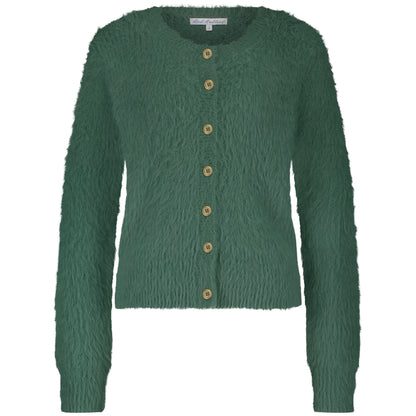 Red Button Vest Fuzzy Groen - Peet kleding