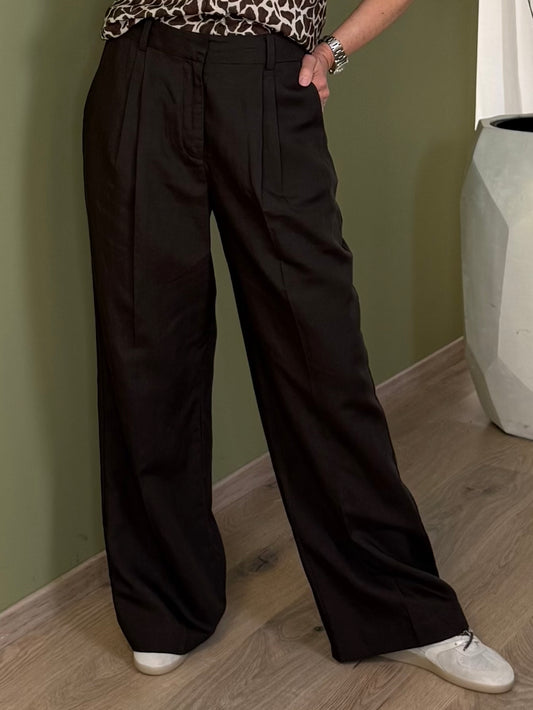 Copenhage Muse Natu Pants Donkerbruin - Peet kleding
