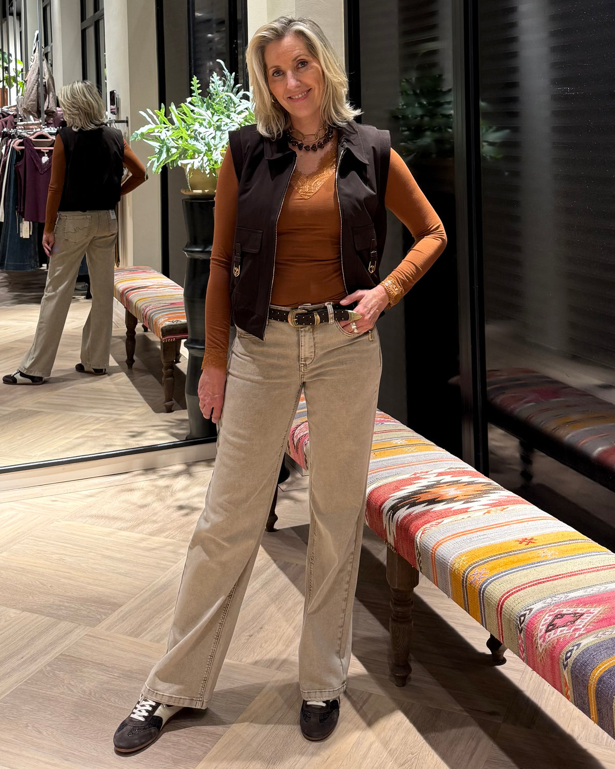 Red Button Jeans Colette Belt Truffel