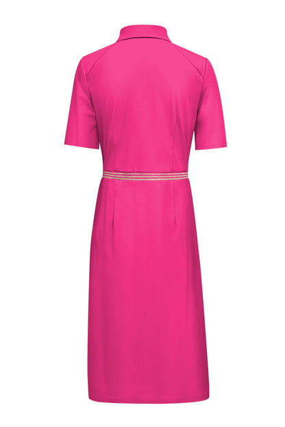Triple Nine Travel Jurk Mia Fuchsia - 51822 - Peet kleding