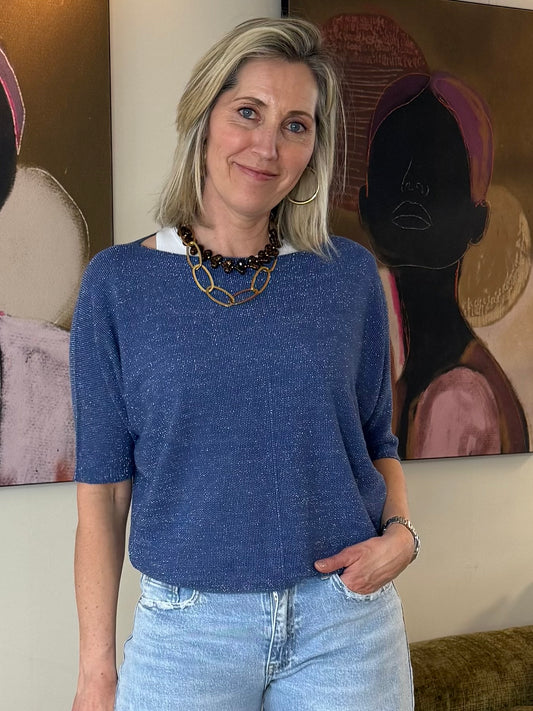 Top Olivia Blauw - Peet kleding