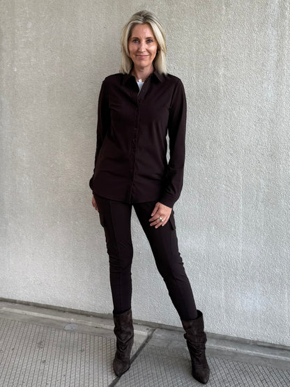Triple Nine - Travel Blouse Mireille Donkerbruin - 4101