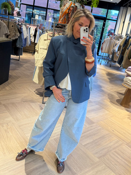Ambika Blazer Igone Jeansblauw - Peet kleding