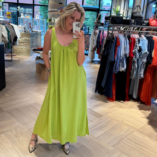 Azzurro Jurk Calinda Lime - Peet kleding
