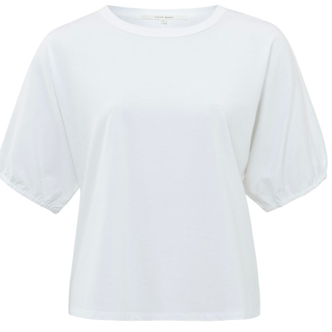 Yaya T-shirt Ronde Hals Pofmouw - Peet kleding