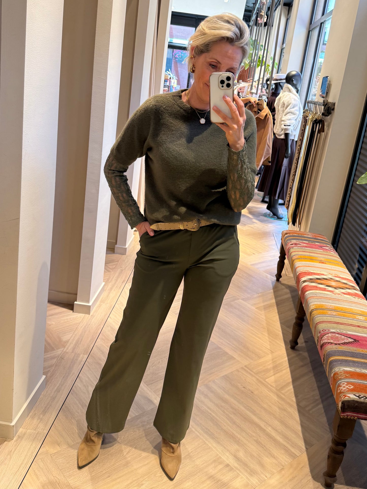 Triple Nine - Alpaca Top Levi Donkergroen