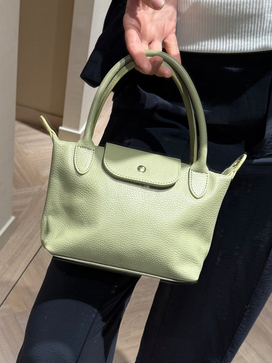 Tas Leder Chantal Olijf - Peet kleding