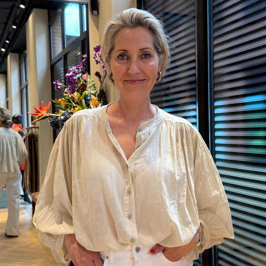 Blouse Flowy Beige - Peet kleding