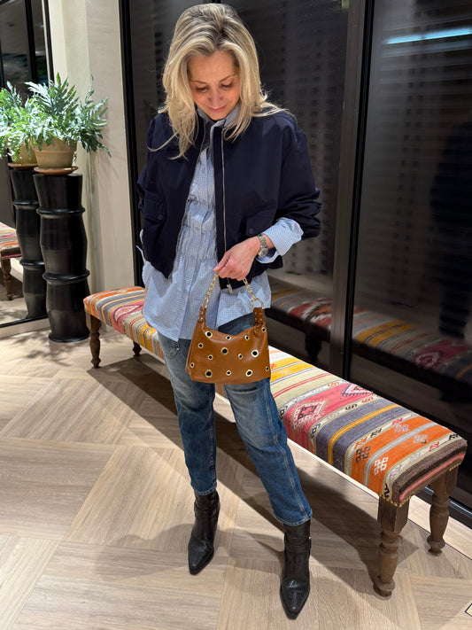 Tas Leder Muse Cognac - Peet kleding