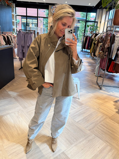 Yaya Jas Trench Teak Brown
