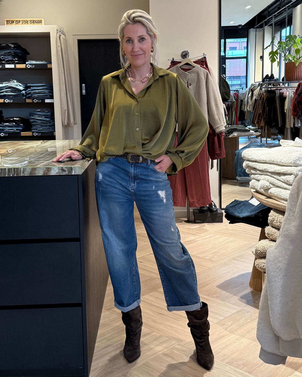 Blouse Danique Groen - Peet kleding