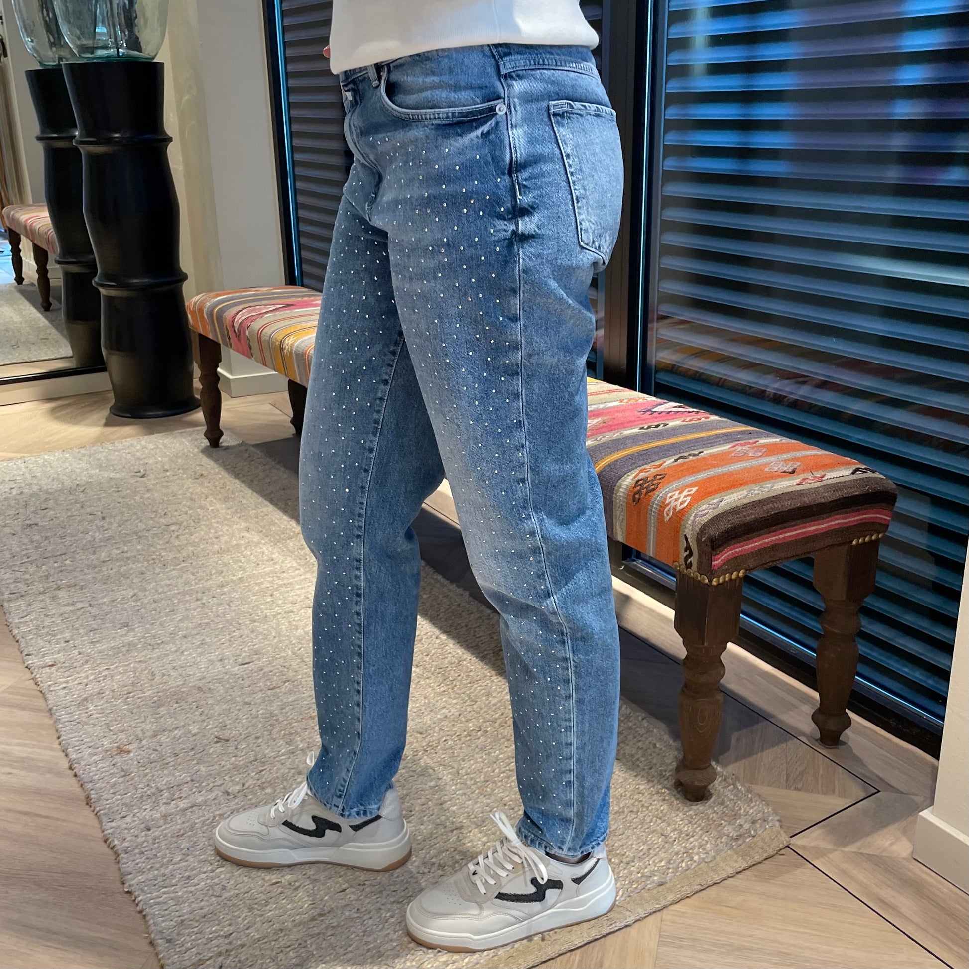 COJ Jeans Daisy Blue Strass - Peet kleding