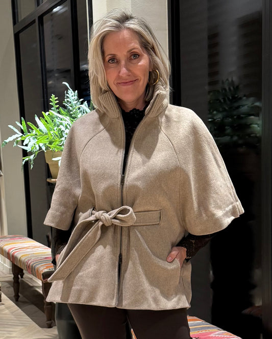 Yaya Ponchojas Cashmere Grey Melange - Peet kleding