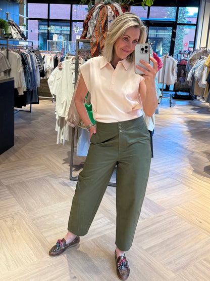 Yaya Barrel Broek Army - Peet kleding