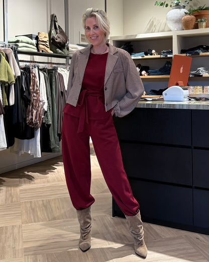 Trendy Jogging Set Kylie Bordeaux - Peet kleding
