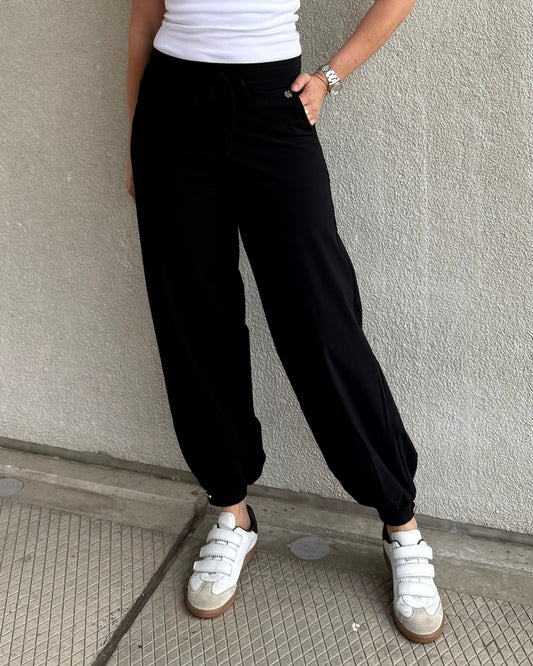 Triple Nine - Travel Broek Balloon Zwart - 3004 - Peet kleding