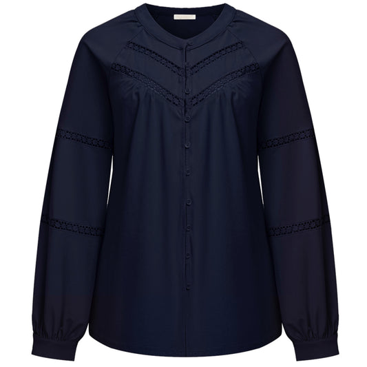 Triple Nine - Travel Blouse Grace Navy - 1105 - Peet kleding