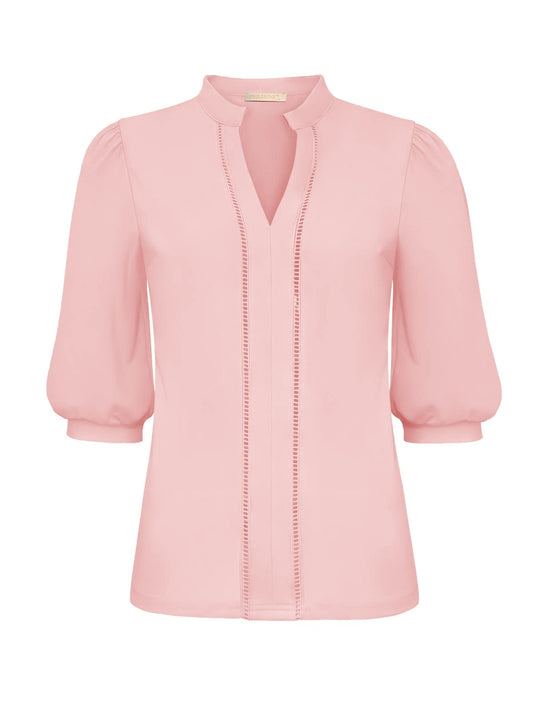 Triple Nine Travel top Malou Poederroze - 8301 - Peet kleding