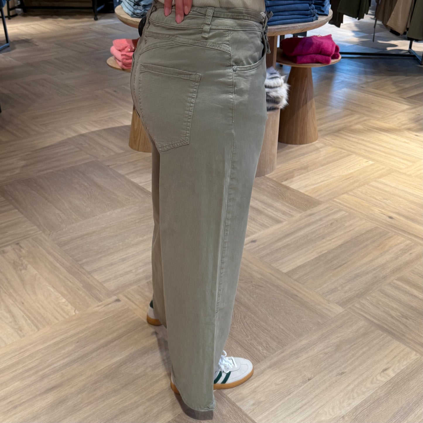 Zhrill Broek Renze Katoen Olijf - Peet kleding