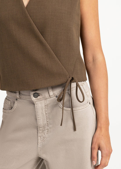 Yaya Gilet Teak Brown