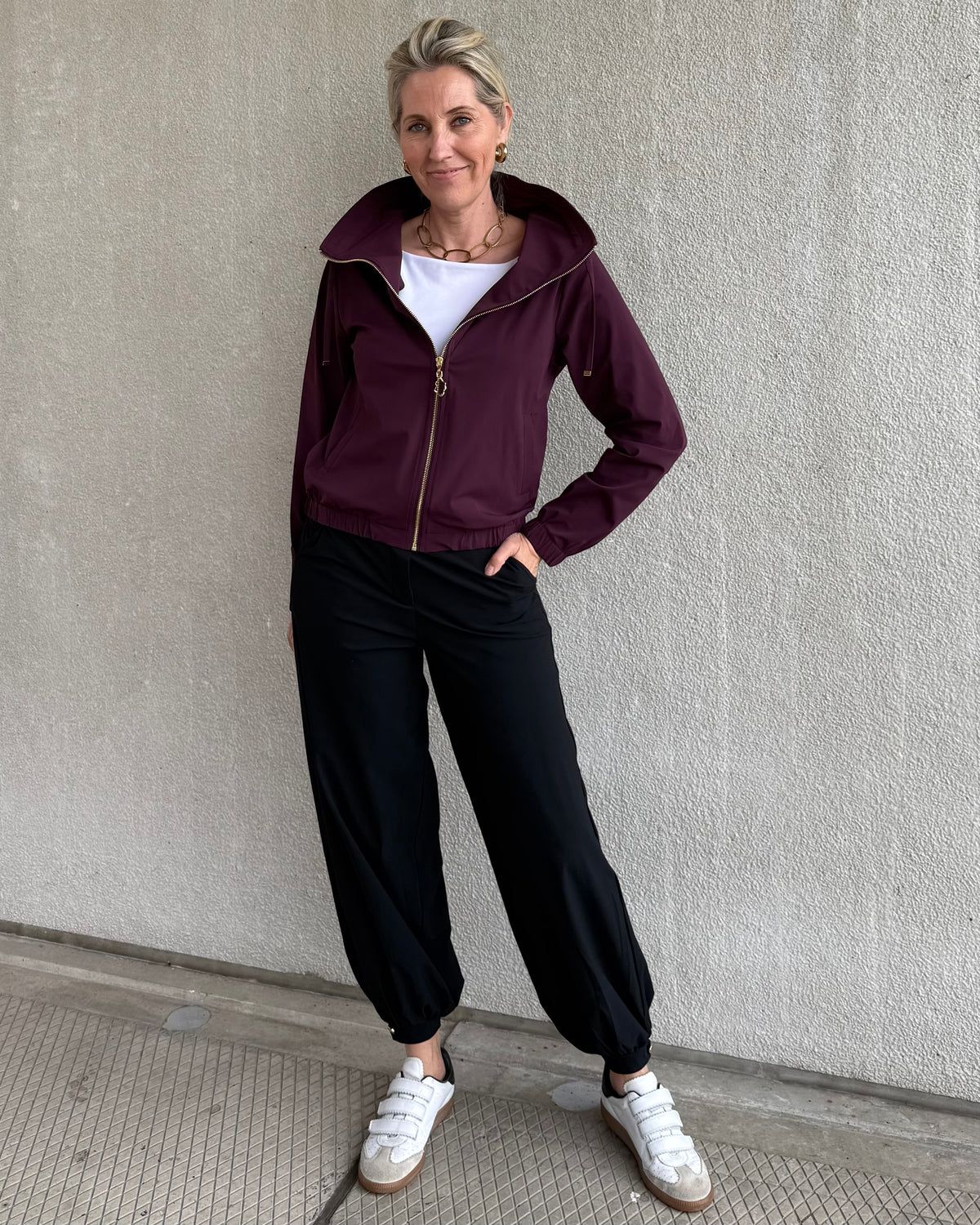 Triple Nine - Travel Jas Collinna Aubergine - 92425 - Peet kleding