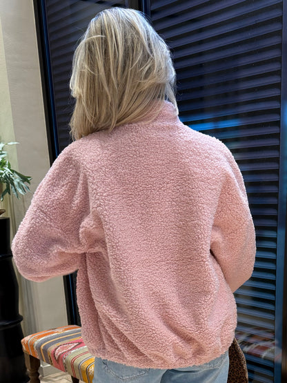 Azzurro Vest Teddy Poederroze - Peet kleding