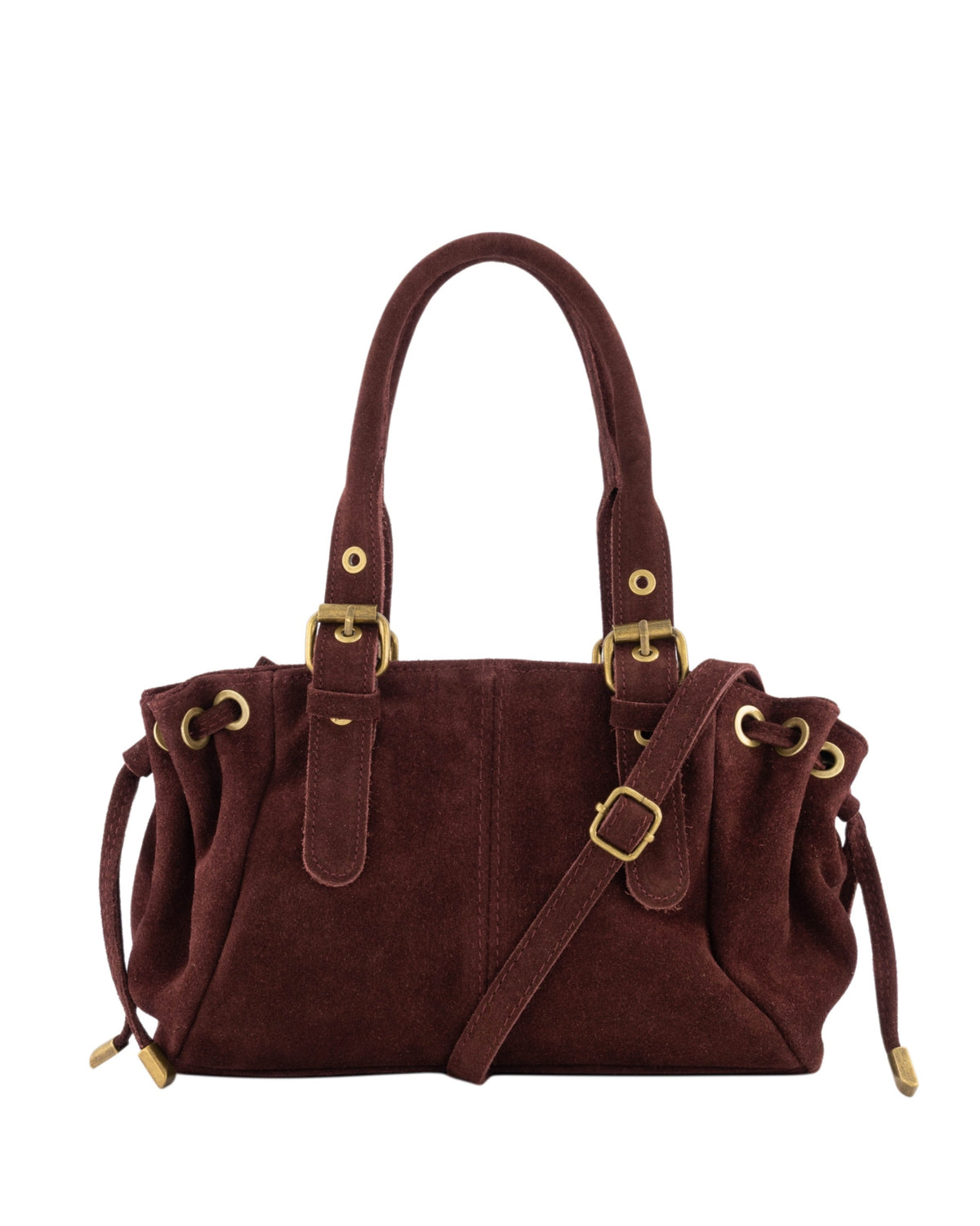 Tas Reva Suede Bordeaux - Peet kleding