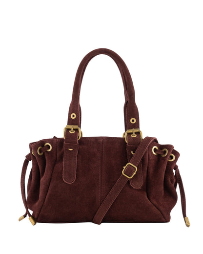 Tas Reva Suede Bordeaux - Peet kleding