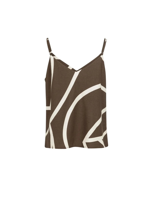 Yaya Top Print V Hals