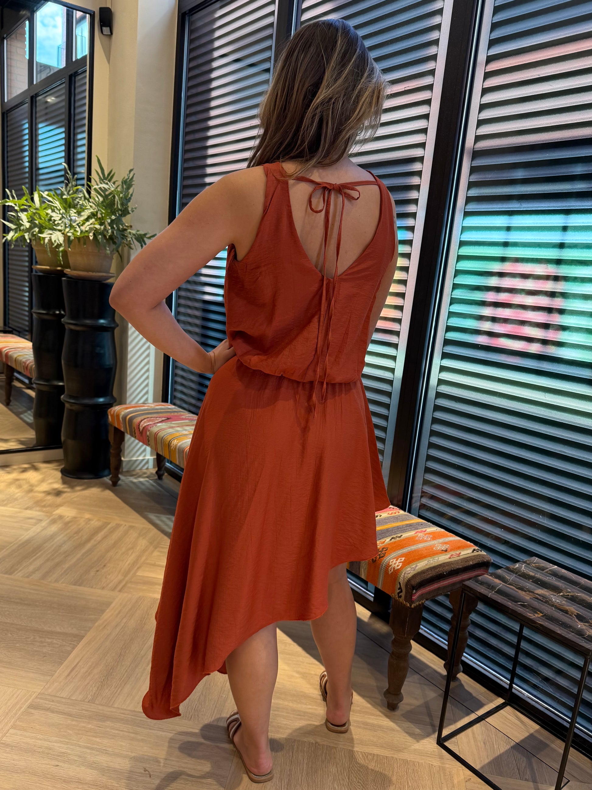 Jurk Lotte Brique - Peet kleding